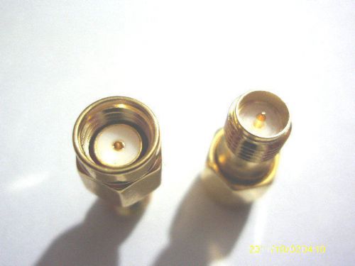 20pcs Gold Plated RP-SMA Male To RP SMA Female straight extension RF ADAPTER