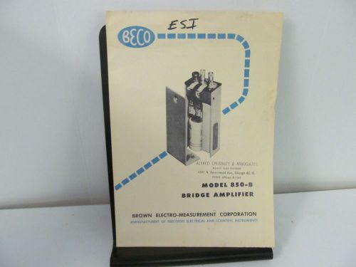 Brown electro-measurement 850-b bridge amplifier w/schematics for sale