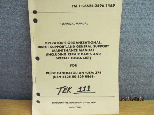 Tektronix  111:  technical manual w/schematics (08/81) for sale