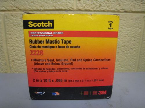 New 3M 2228 Professional Grade Rubber Mastic Tape 2&#034; x 10&#039; x .065&#034; Free Shipping