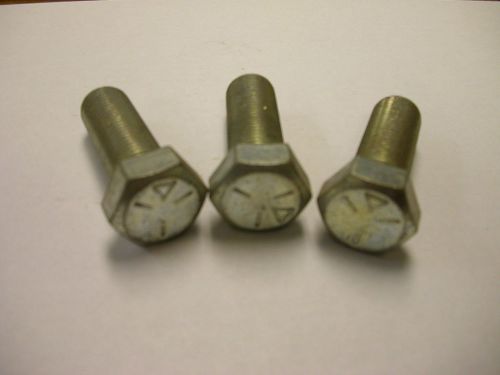 Hex head cap screw bolt  9/16-18 x 1-1/2 gr 5 steel, zinc  (pkg of 3) for sale