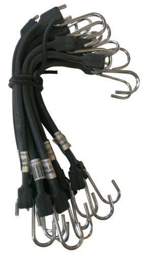 Kotap mbrs-10 epdm rubber 10-inch tie down strap  black  10-piece for sale