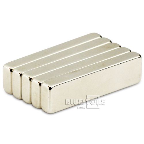 Lot 5pcs Strong Block Bar Magnets 40 x 10 x 5mm Cuboid Rare Earth Neodymium N50