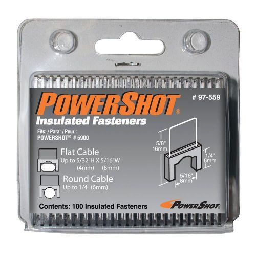Insulated Crown Staples, 5/16 in.-Leg x 5/16 in. (100-Pack), PowerShot #97-559