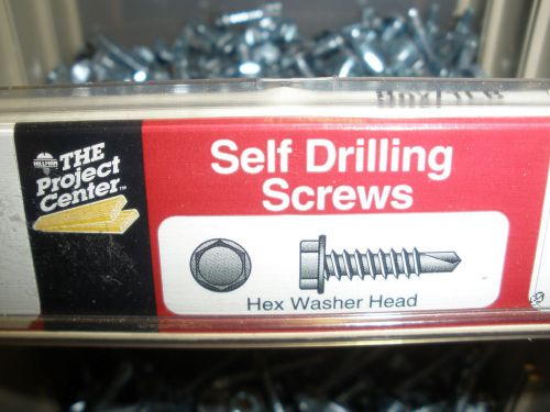 #10 hex washer head self drilling zinc sheet metal screws (403) pcs. 1/2&#034; - 2&#034; for sale