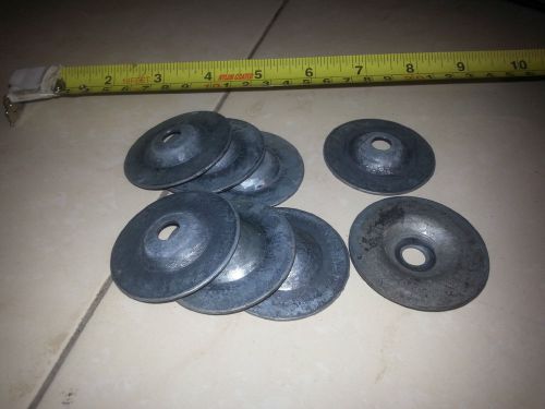 8 pc used thick heavyduty m8 5/16&#034; 1.5 m&#034;m thick 52.5 m&#034;m wide galvanized washer