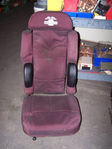 NEW RED BOSTROM AMERICAN LAFRANCE SCBA ABTS FIRE TRUCK SEAT W/ ADJ SEAT TRACK