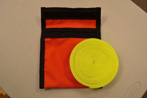 EVAC EP246-20 Firefighter Webbing Pouch, Orange, Includes 20` of Webbing, NEW!