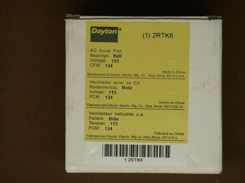 DAYTON 2RTK6 Square Axial Fan, Aluminum, 115 VAC, 4-11/16&#034;x4-11/16&#034;, Terminals