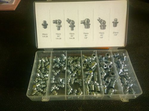 110 pc sae hydraulic grease fittings - zerk fitting assortment for sale