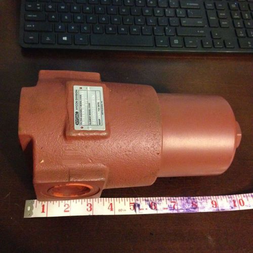 Hydac hydraulic filter assembly steel/cast iron red #458 for sale