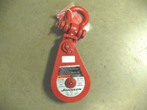 NEW snatch block for 3/8-1/2&#034; wire rope Gunnebo Johnson SB4S6BS WLL=4.4 ton