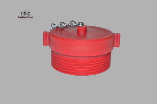 Fire hydrant adapter plug and chain 2-1/2&#034; nst(m) polycarbonate red for sale