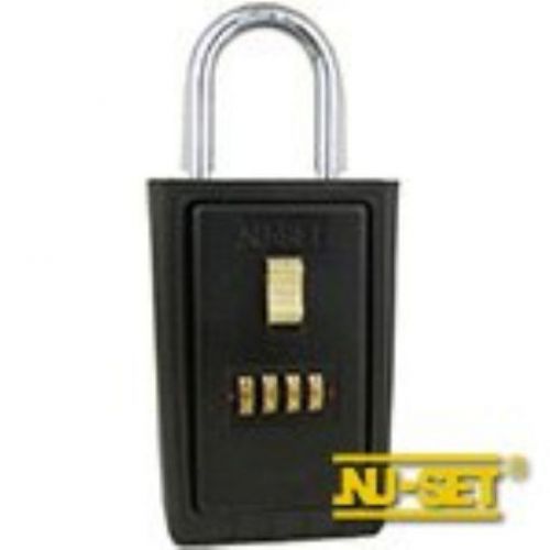NEW NU-SET 2020-3 4-Number Combination Lock Box with Keyed Shackle