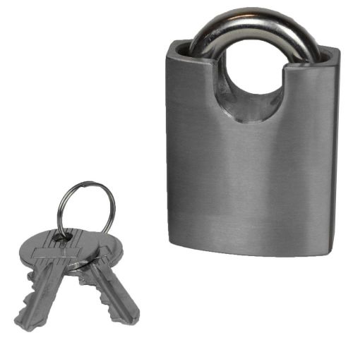 Grainger battalion bolt cutter resistant steel lock padlock, s/s shackle new for sale