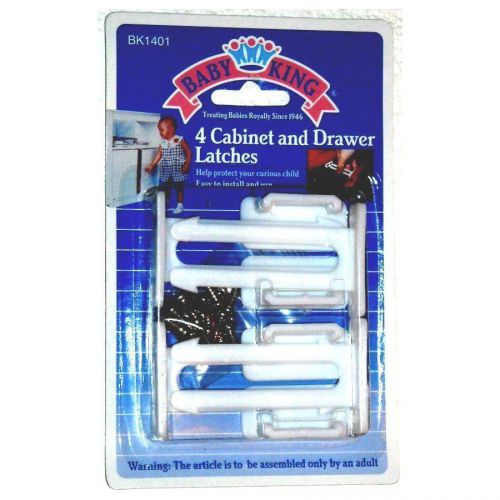 Cabinet drawer latches 4 pack for child safety protection! kid latch door locks for sale