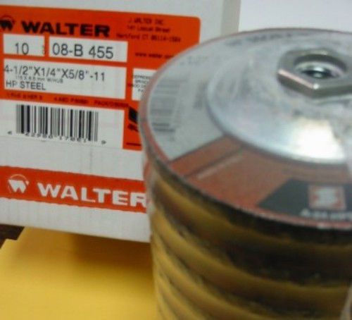 WALTER GRINDING WHEELS 4.5&#034;x1/4&#034;x5/8&#034;-11 - QTY/10