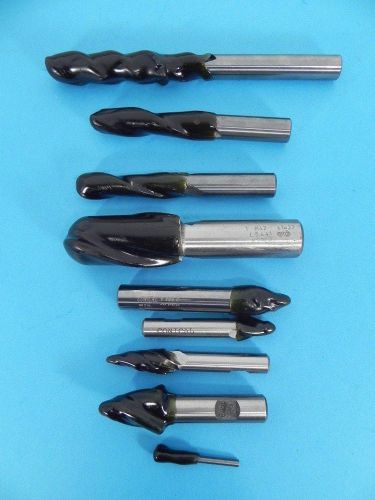 Manufacturing conical, best carbide drill bits &amp; misc. drill bits - lot of 8 for sale