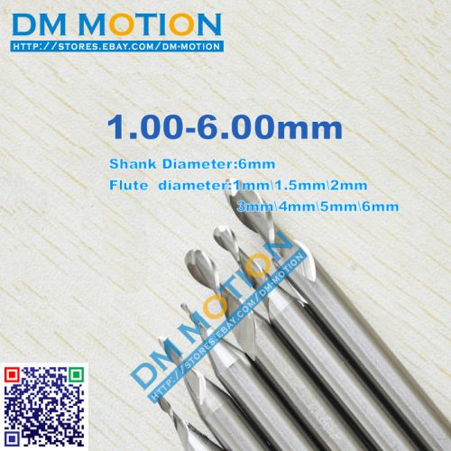 Free shipping R0.5 0.75 R1 R1.5 R2 R2.5 R3 2 Flutes Ball Cutter Nosed End Mill
