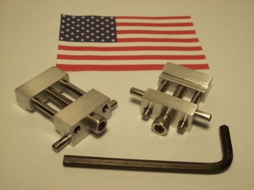 SET OF 2 MACHINE SHOP VISE STOPS FOR CNC OR MANUAL MILL VISE LOW PROFILE