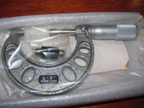 BRAND NEW NSK 1 TO 2 INCH MICROMETER , .0001  , FRICTION THIMBLE