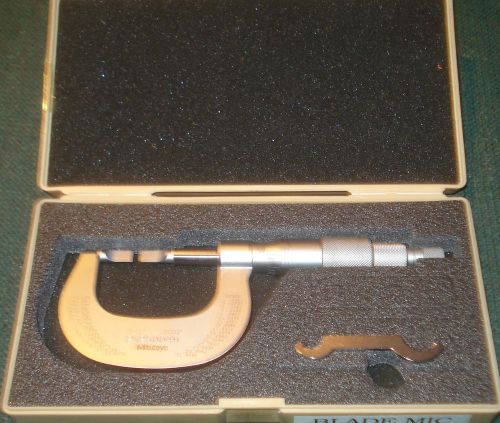 Mitutoyo no. 122 -125 blade micrometer 0-1 inch .0001 grads ratchet stop for sale