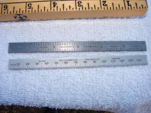 Starrett Tools 6&#034; Scale Rule 338R &amp; C330 Stainless For Machinist Gunsmith