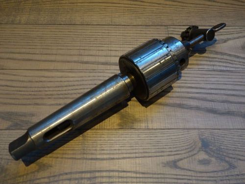 Jacobs # 36 chuck with key &amp; mt3 arbor plus mt3 - mt4 sleeve adapter - excellent for sale