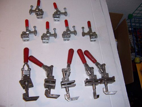 DE-STA-CO MODEL 604 AND HOLD DOWN CLAMPS MODEL ADB-62050 LOT USED IN GREAT SHAPE