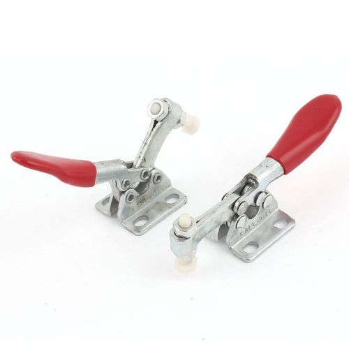 2 Pcs 27Kg 60 Lbs Holding Capacity Metal Horizontal Toggle Clamps 201A