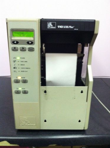 Barcode printer zebra 110xiiiiplus industrial 300dpi with rewinder for sale