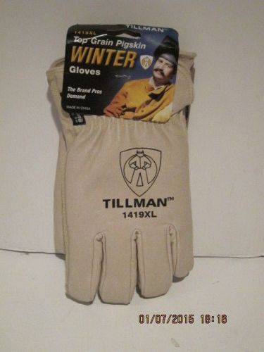 Tillman X-Large 1419 Top Grain Pigskin Thinsulate Lined Winter Gloves F/SHIP NWT
