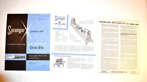 SPRUNGER BROS PRECISION-BUILT WOODWORKING POWER TOOLS CAT.6-2 &amp; 2 FLYERS RR198