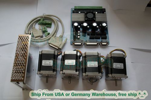 4axis nema 23 stepper motor 270oz-in,3.0a&amp; driver  cnc, ship worldwide trackable for sale