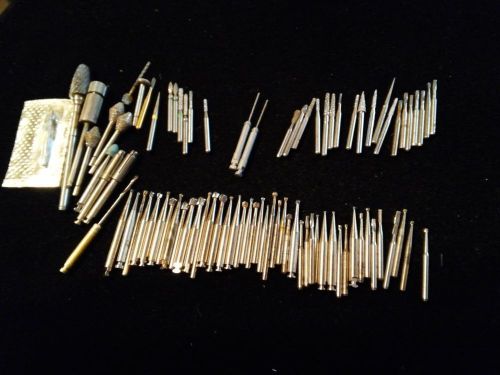 Lot of 84 Asst. Diamond/Carbide Burs Dental Dremel Tool Stone Jeweler Art Bits