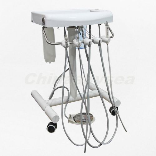 Dental Portable Delivery Unit Cart + Ultrasonic Scaler LED Fiber Optic Handpiece