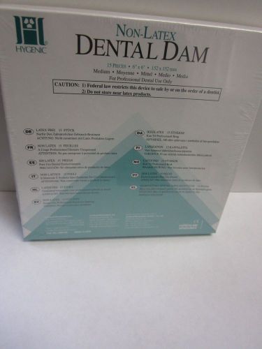 Dental Dam Non-Latex Medium 6&#034;x 6&#034; 15 Pieces