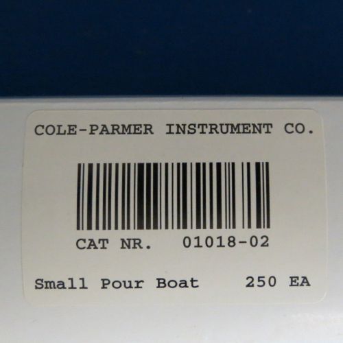 Cole Parmer Weigh Canoe w/ Pour Spout Small 20ml # 01018-02 Pk/250