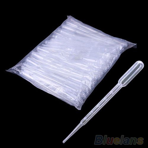 100Pcs New Plastic Disposable 3ML Graduated Transfer Pipettes Eye Dropper Set