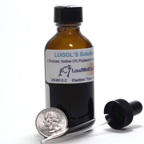 Lugols (lugol&#039;s) iodine solution  2 oz  2%  + glass dropper  ships fast from usa for sale