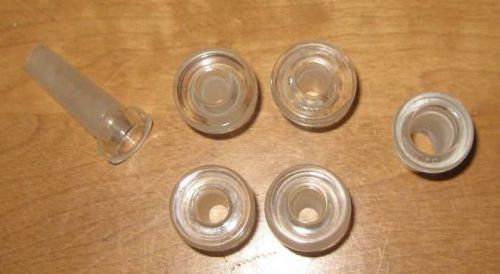 Glassware lab glass: Misc Small Bushing Style Reducing Adapter lot x6