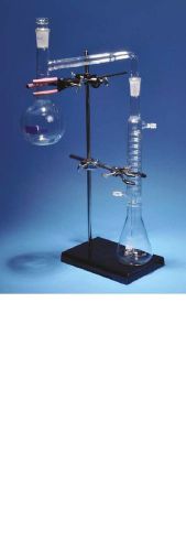Complete 500ml Distillation Apparatus 24/40 Ground includes Flasks, Stand &amp; more
