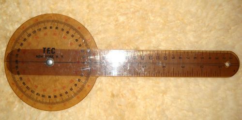 Vintage tec goniometer plastic tan color, clean, works great! isom stfr 360 deg for sale