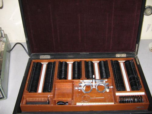 A/o american optical usa made trial lens set w/trial frame vintage steampunk for sale
