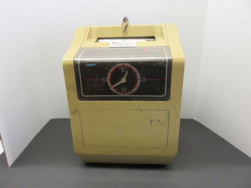 Big Mustard Yellow Vintage Simplex Time Recorder, With Keys