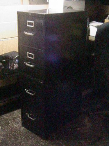 One Black Filing Cabinets
