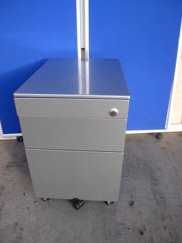 Silver 3 drawer metal pedestal for sale