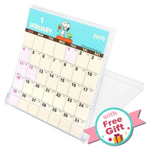 2015 Peanuts Snoopy Mini Desk Calendar Plan Packed-Type Sanrio Japan