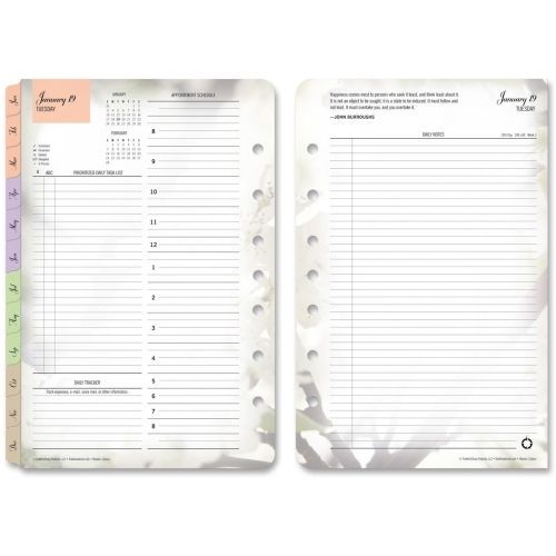 2015 Franklin Covey Blooms Garden Classic Planner Refill - 5.5&#034; x 8.5&#034;