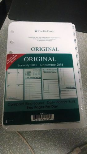 FranklinCovey Original compact ring-bound daily planner refill two pages per day